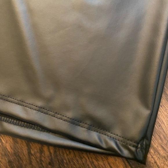 Black High Waist Faux Leather Mini Skirt - Picture 6 of 10